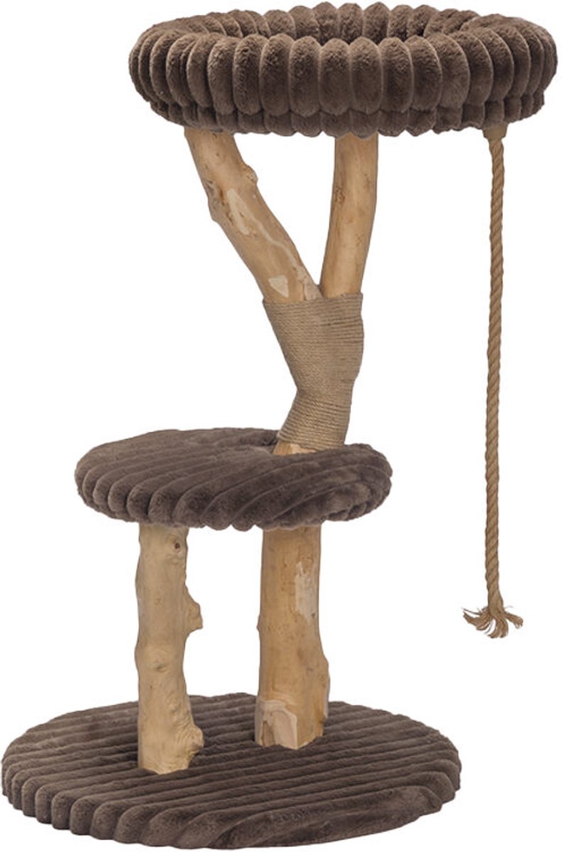 Designed by lotte reya - krabpaal - hout - bruin - 60x60x103 cm