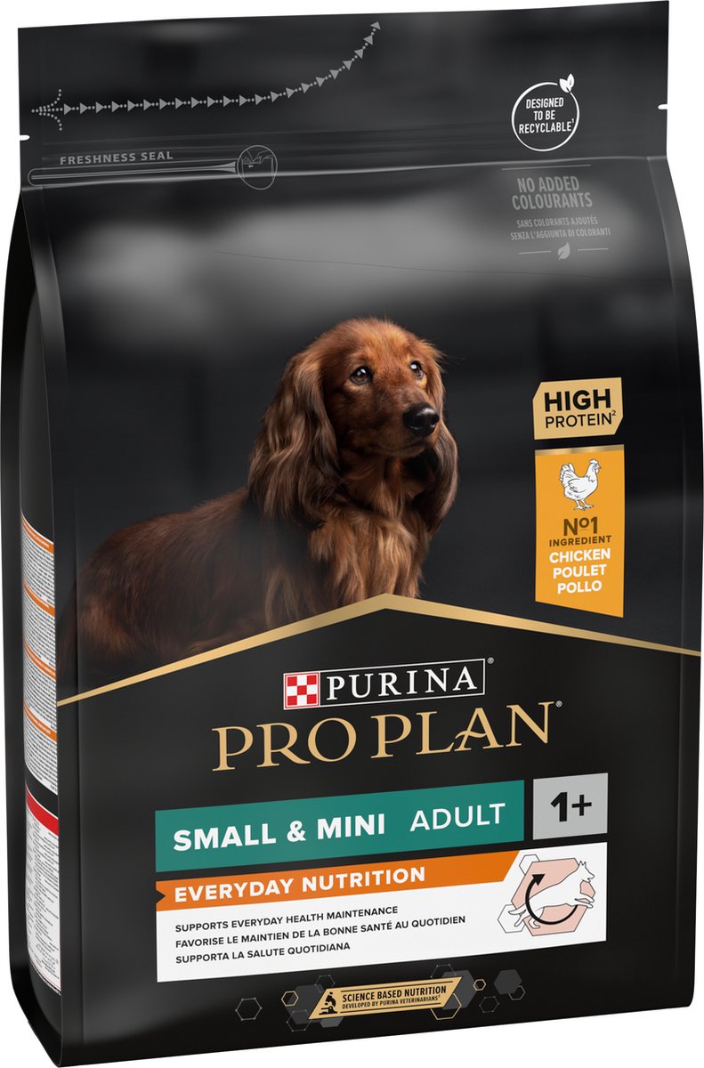 Pro plan everyday nutrition adult small mini - honden droogvoer - kip - 3 kg