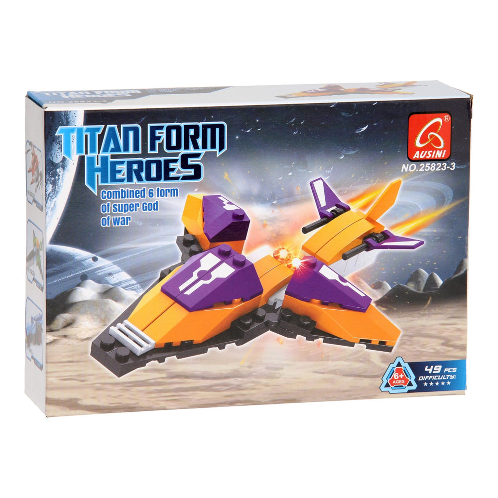 Lobbes bouwset titan heroes - space oranje - 49dlg.