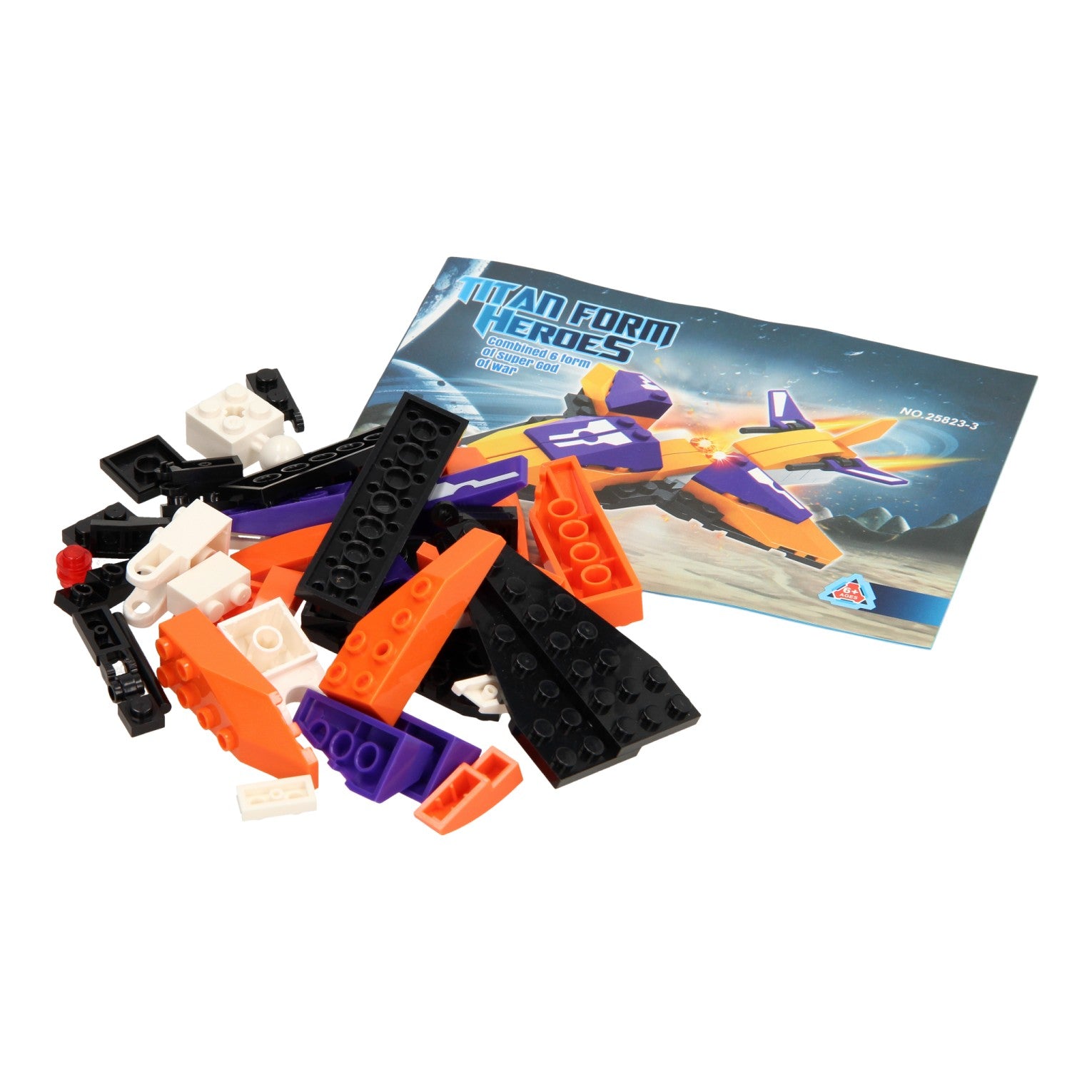Bouwset titan heroes - space oranje - 49dlg.