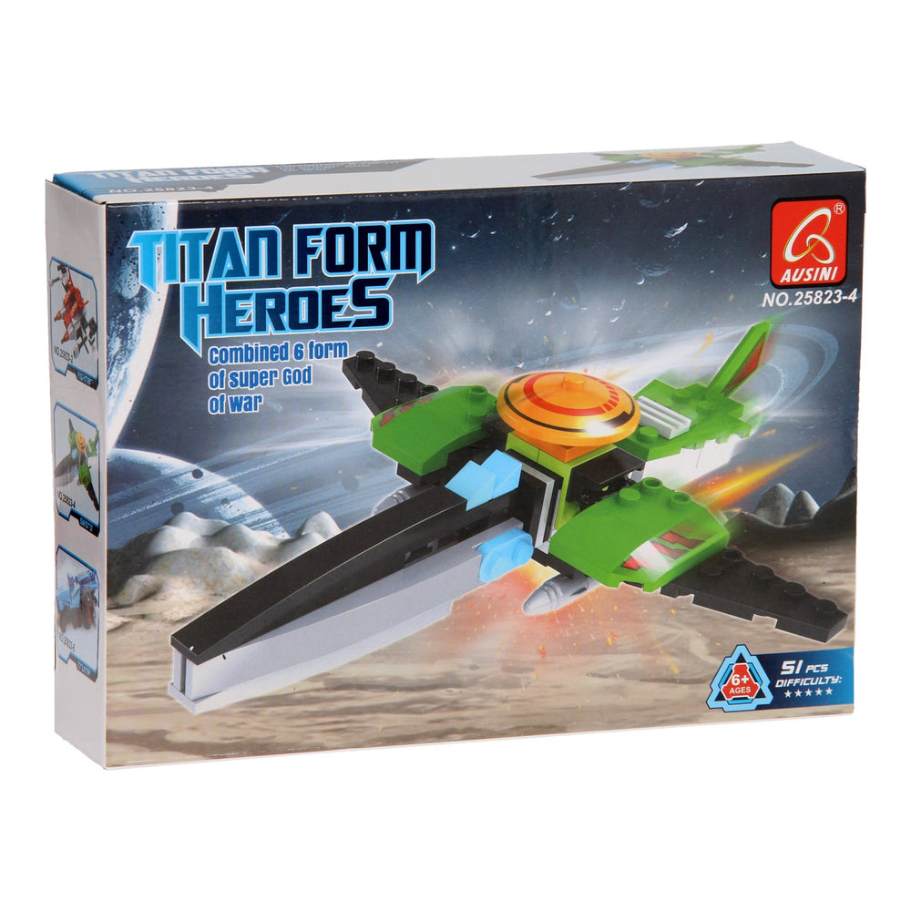 Bouwset titan heroes - space groen, 51dlg.