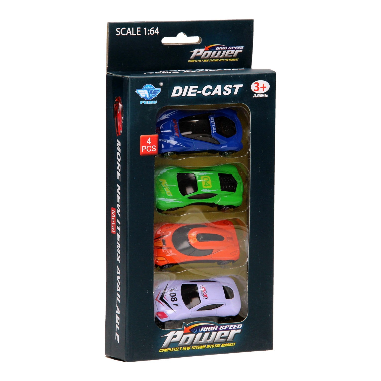 Lobbes luxe set metalen auto's, 4dlg.