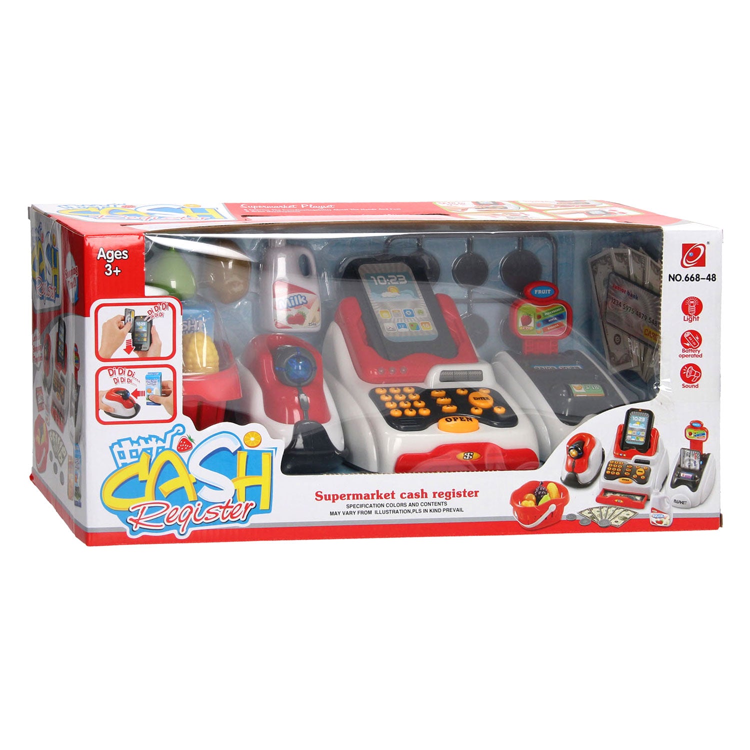 Kassa met licht geluid en accessoires
