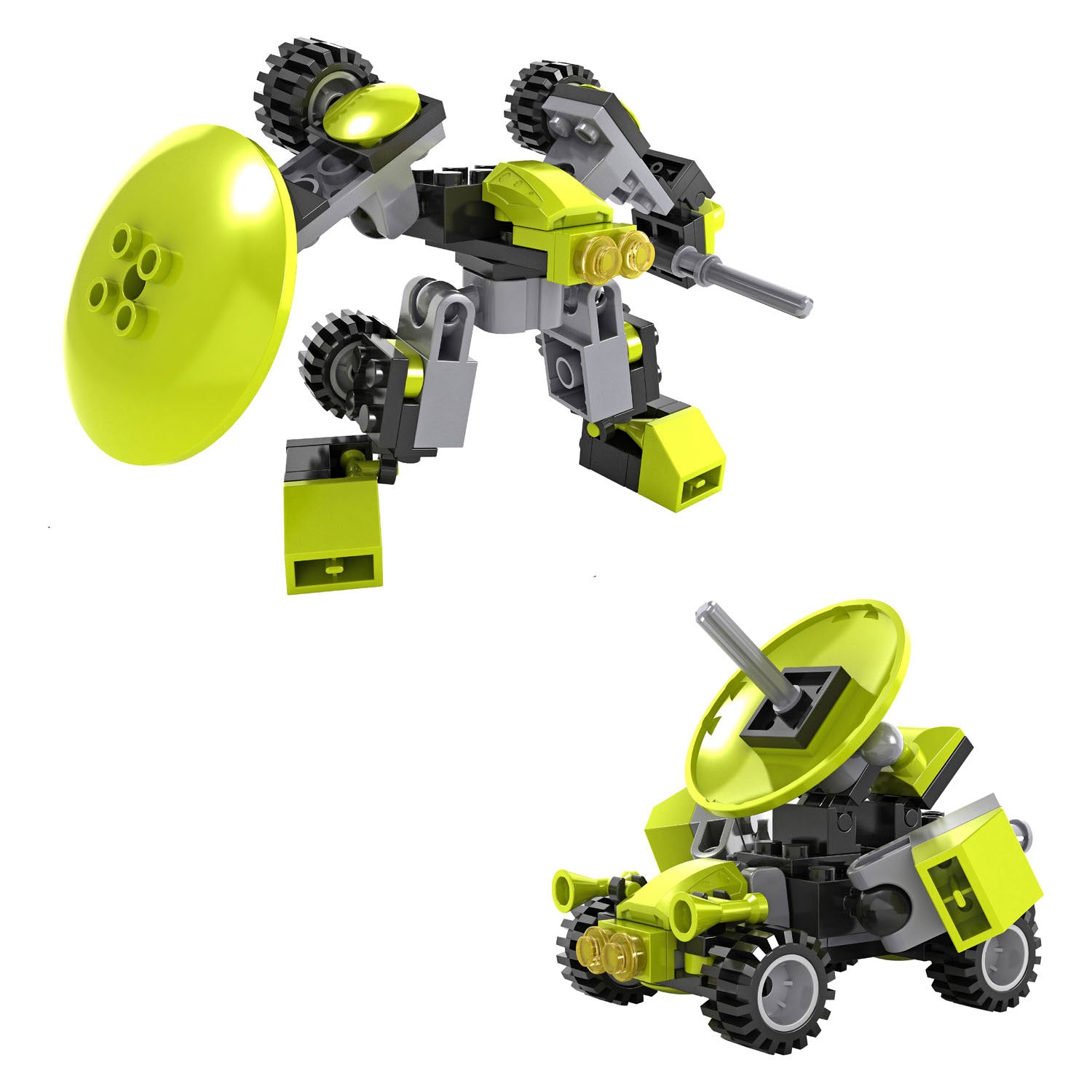 Lobbes speelgoed bv bouwset transformeer robot ruimtewagen - 90dlg