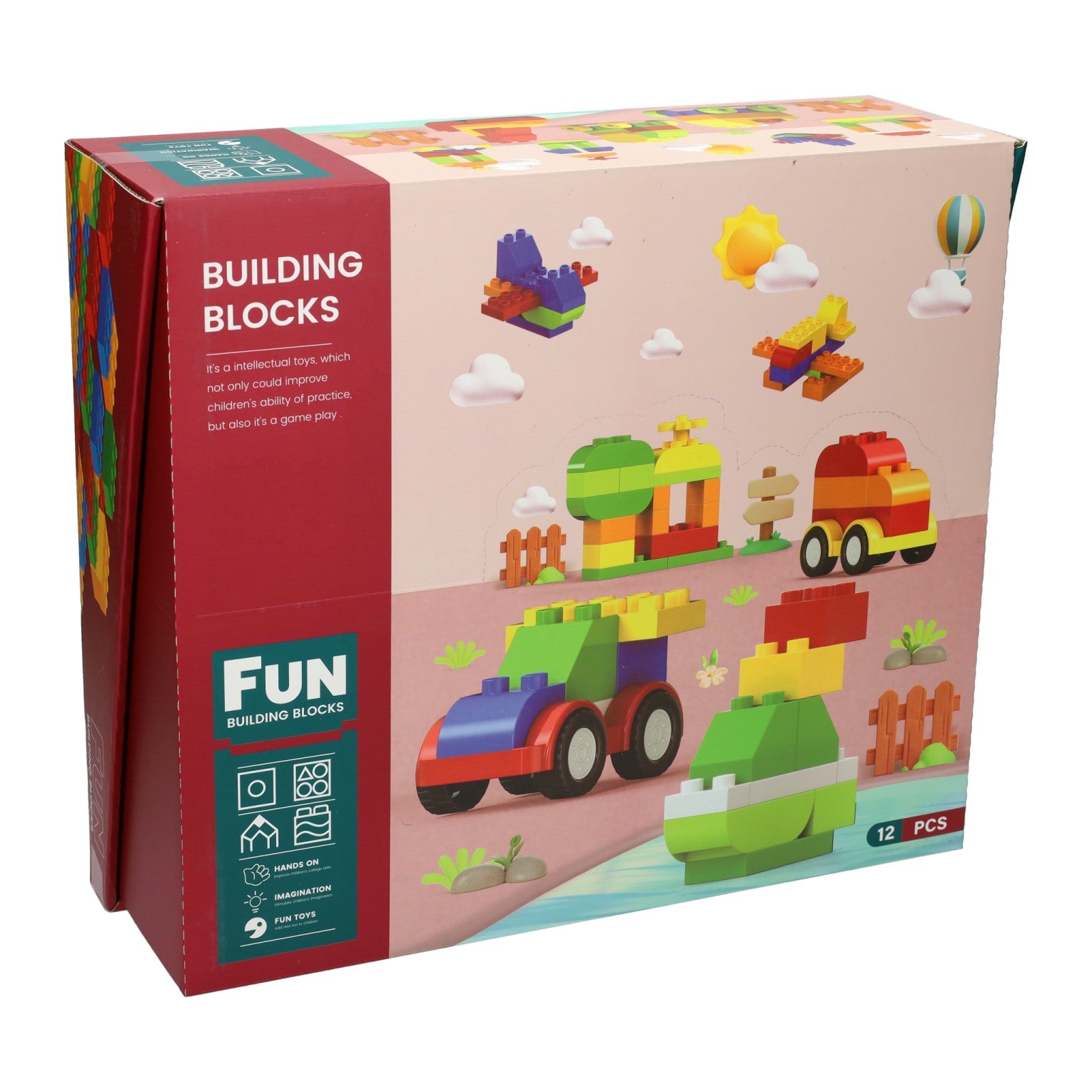 Kleine blokjes bouwset - 12st.