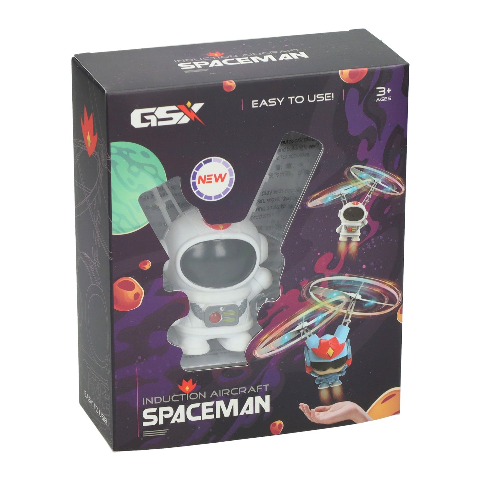 Vliegende astronaut met lichteffect