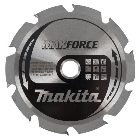 Makita accessoires cirkelzaagblad hout 216x30x2,1 40t 10g - b-08872
