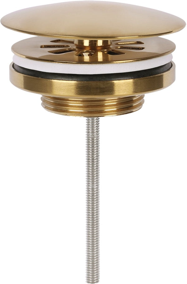 Differnz afvoerplug mat goud - always open - 72 mm - met schroef