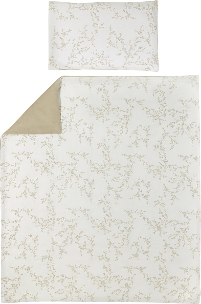 Meyco baby branches dekbedovertrek peuter - sand - 120x150cm