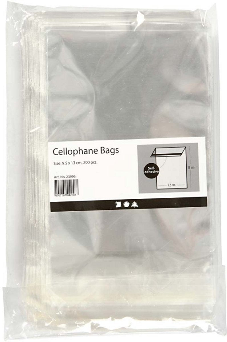 Creativ company cc cellofaan zakjes 9,7x12,9 cm 200 stuks