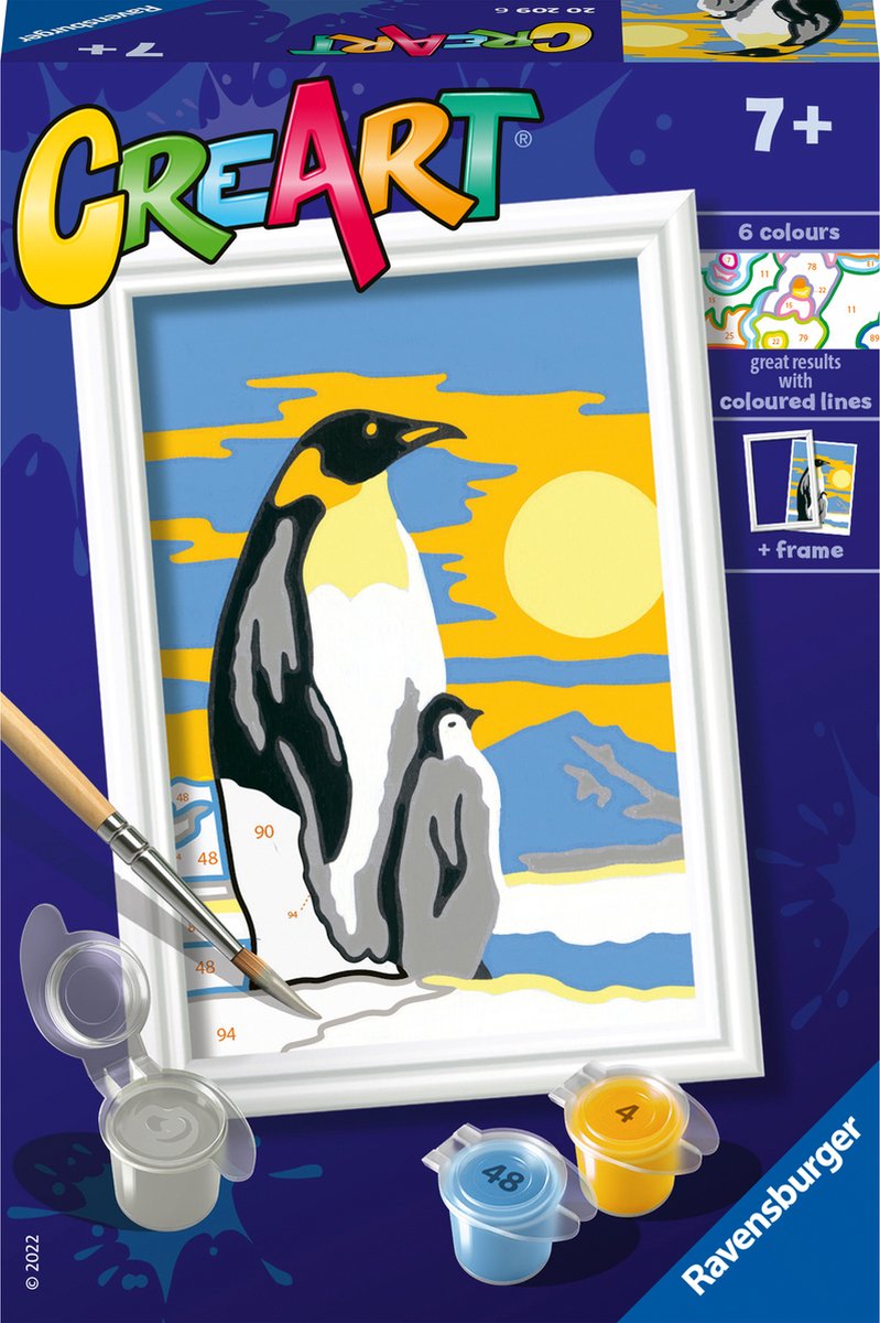 Ravensburger Creart Paint by Numbers - Penguin Family