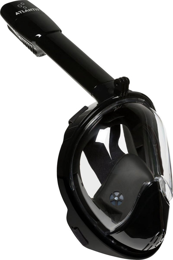 Atlantis snorkelmasker 2.0 - duikbril - snorkel - snorkelset - full face masker - volwassenen - zwart - s m
