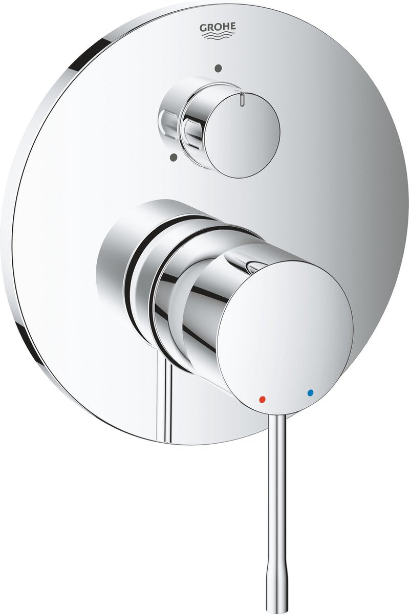 Grohe essence inbouw douchekraan - opbouwdeel - 3-weg omstelling - met bad optie - chroom