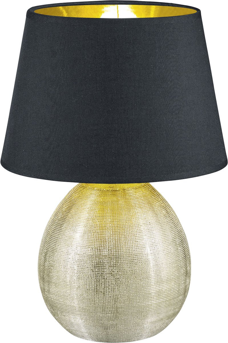 Rl live your light reality luxor - tafellamp - goud - excl. 1x e27 4,9 w - snoerschakelaar