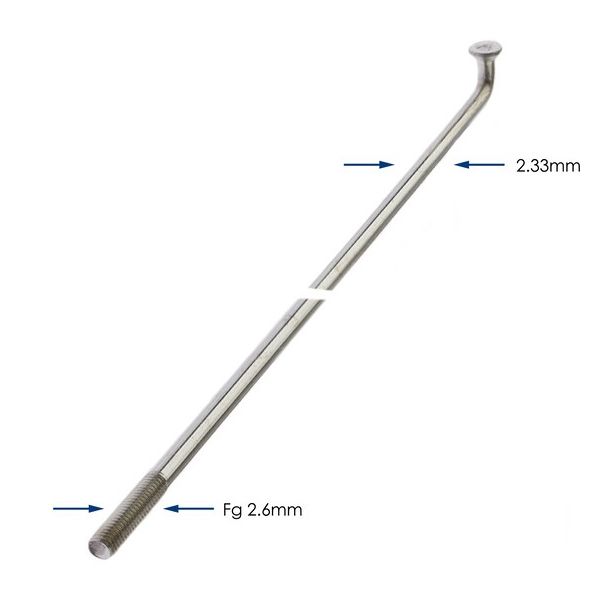 Alpina spaak zink 13-236 zonder nippel zilver (144st)