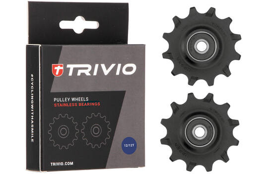 Trivio - derailleurwieltjes 12 12t stainless lagers