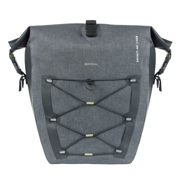Basil enkele tas navigator storm l mik 25-31l 15 x 27 x 41 cm - zwart