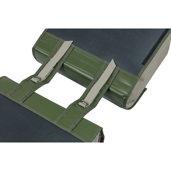 Basil Urban Load dubbele fietstas - waterdicht zeildoek polyester - groen zand - 48-53L