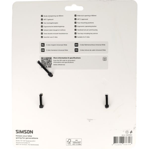 Simson ringslot 80mm art**
