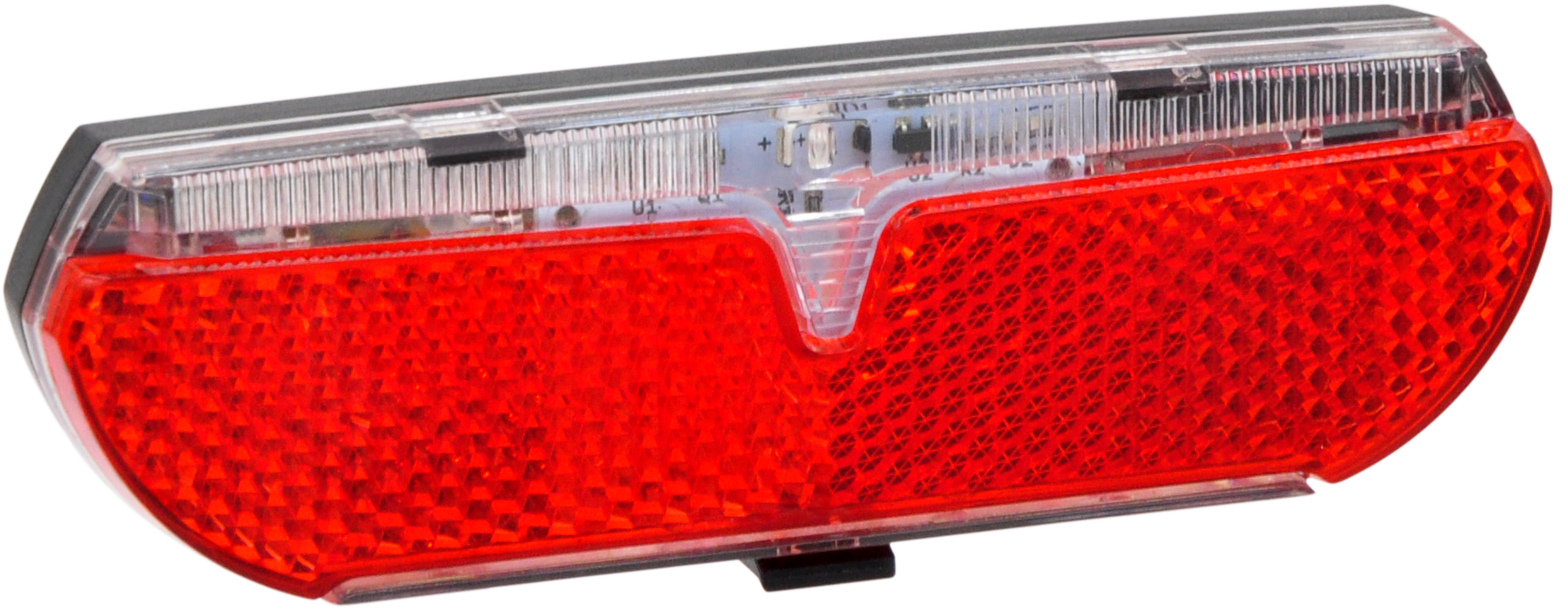 Feu arrière Carrier Edge City Slimline-2 - 80mm - marque de qualité StVZO - piles incluses