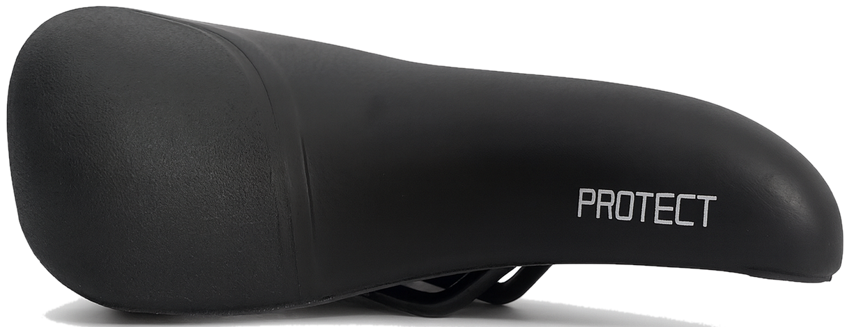 Edge fietszadel city protect met hoekbescherming - zwart