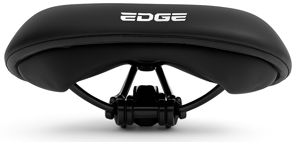 Fietszadel Edge Towny met memory foam - zwart