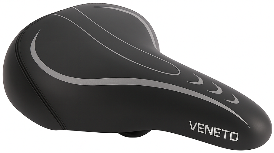 Rand fietszadel veneto incl. fietszadel oppakbeugel en achterlicht - zwart