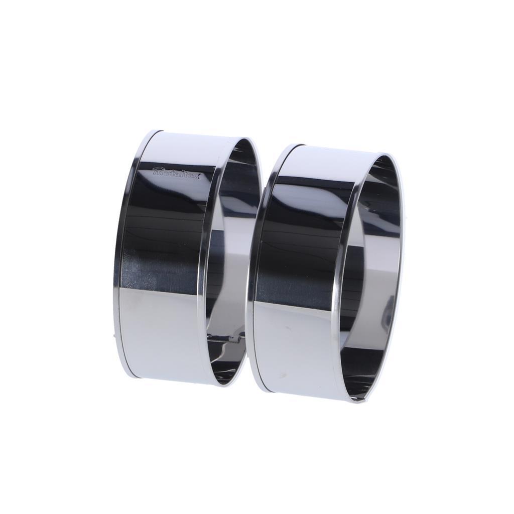 Metaltex bakringen 8,5x3,2 cm 2 stuks RVS