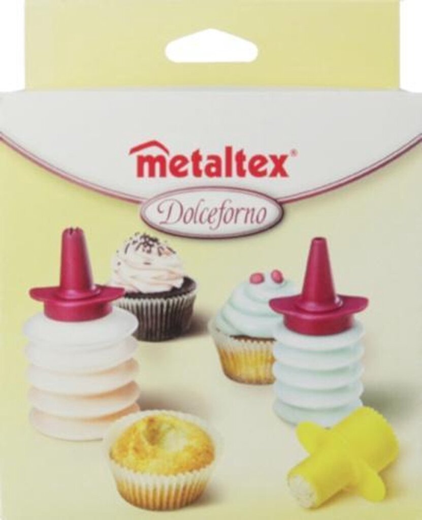 Metaltex decoratieset dolceforno 9 x 7 cm transparant