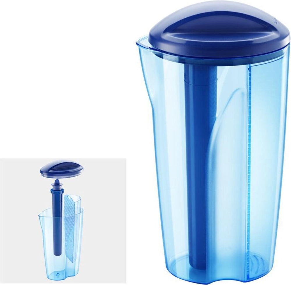 Metaltex tomado drankinfuser karaf blauw