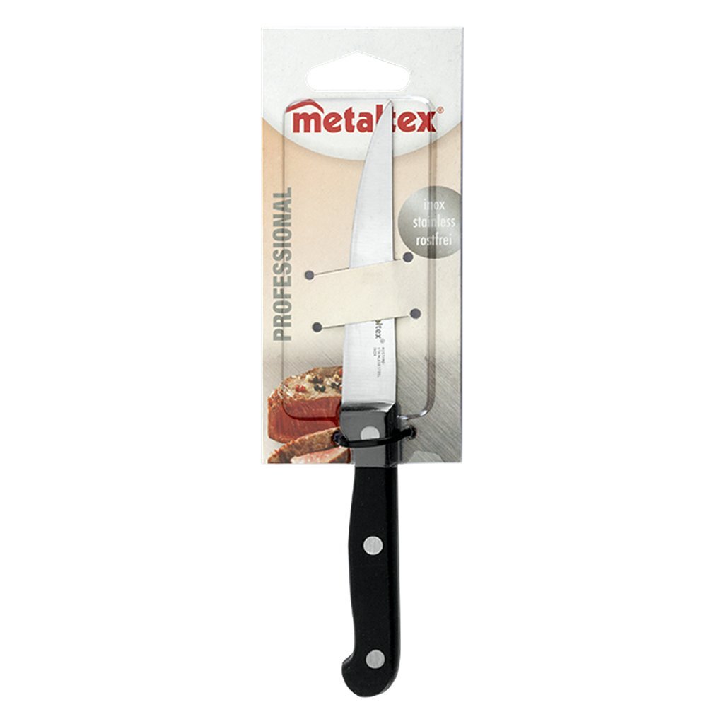 Metaltex professionele steakmes 21 cm RVS zwart