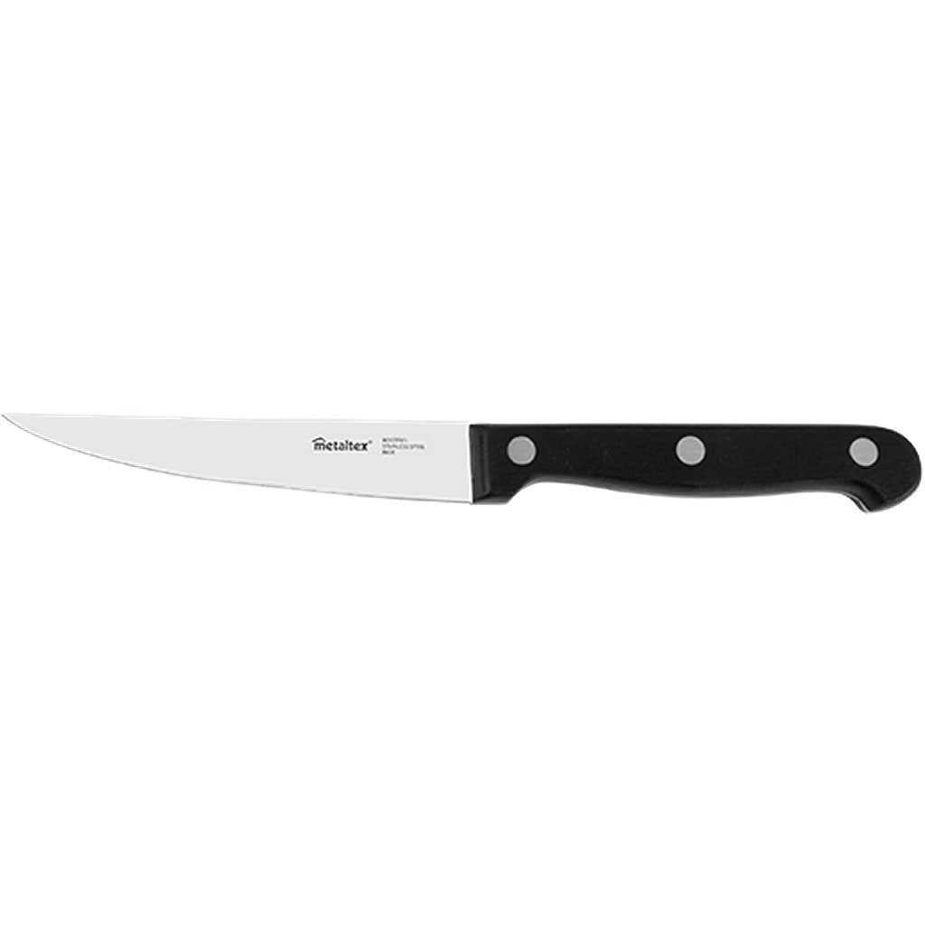 Metaltex professionele steakmes 21 cm RVS zwart
