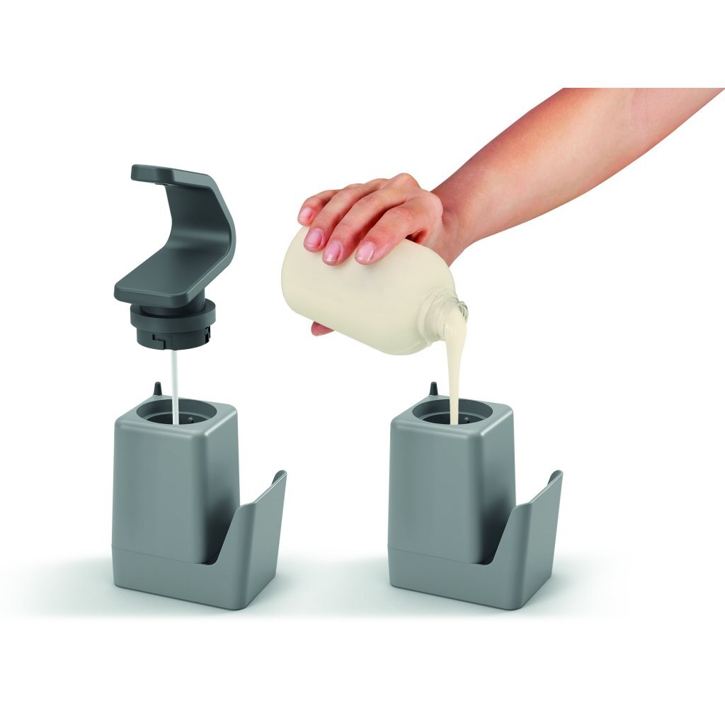 Metaltex soap-tex zeepdispenser 11x8x22 cm grijs