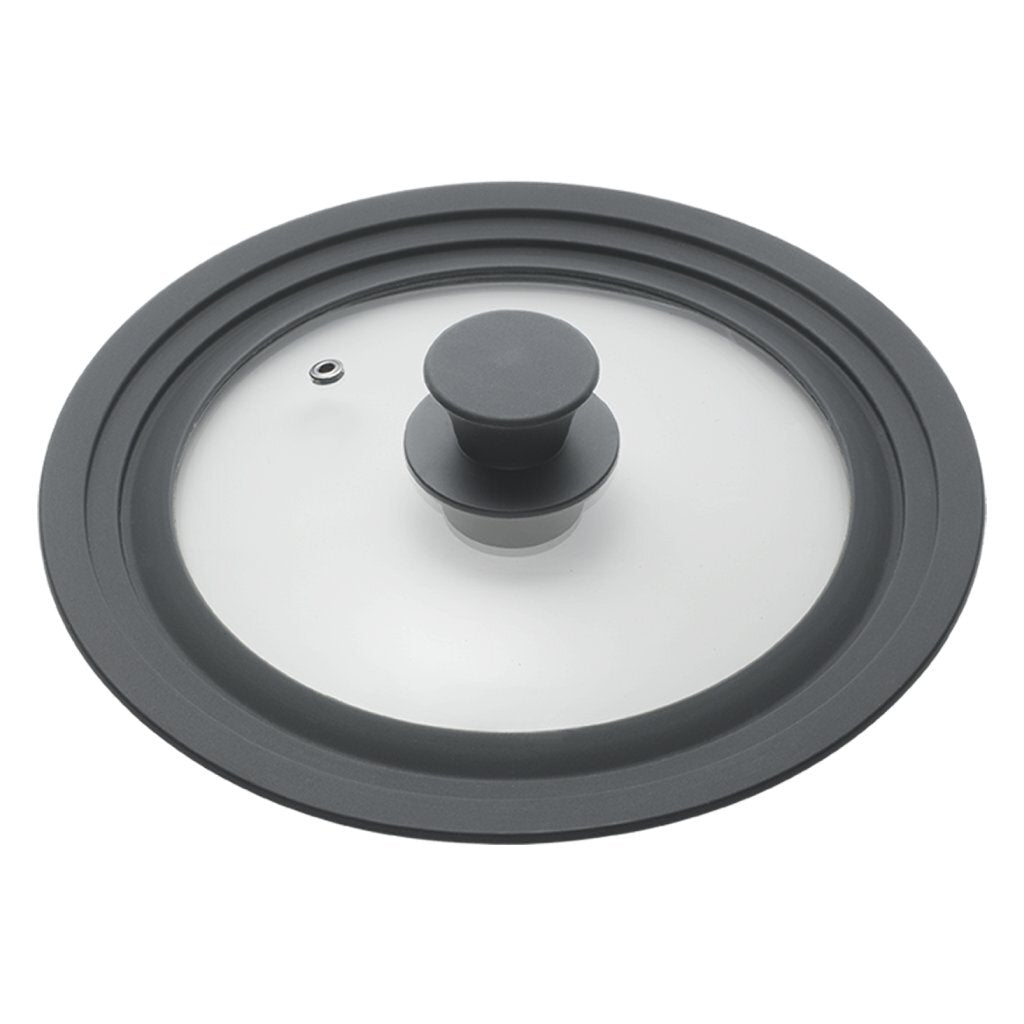 Metaltex pannendeksel 16-20 cm glas siliconen zwart