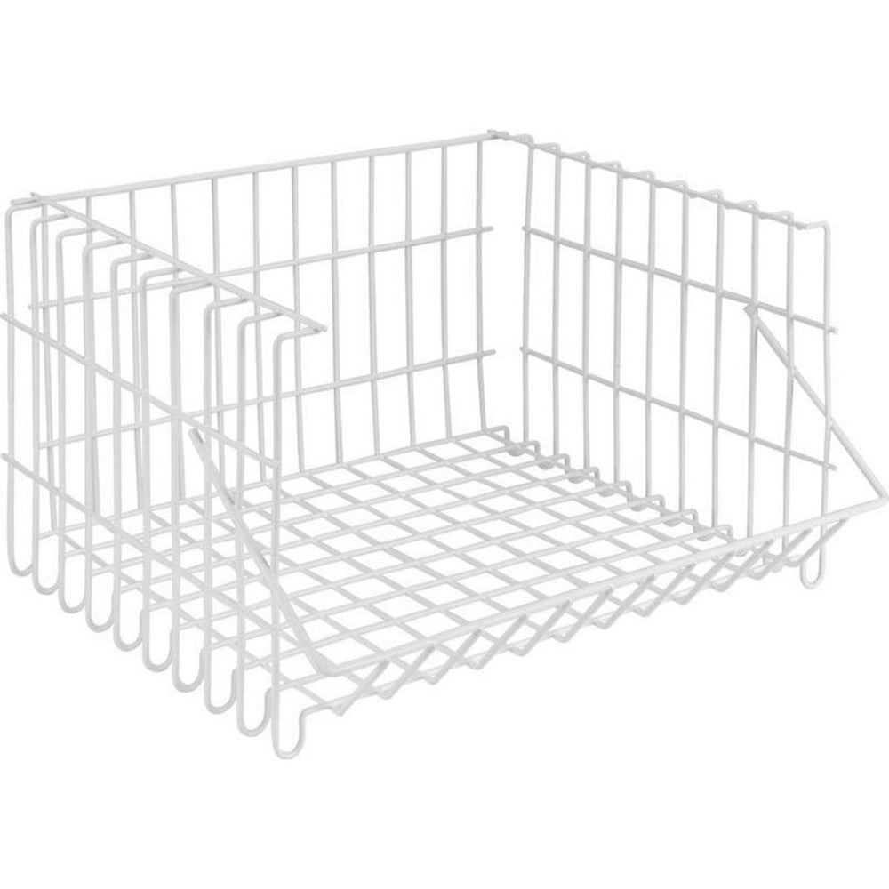 Metaltex bernina draadmand stapelbaar 34x27x20 cm wit