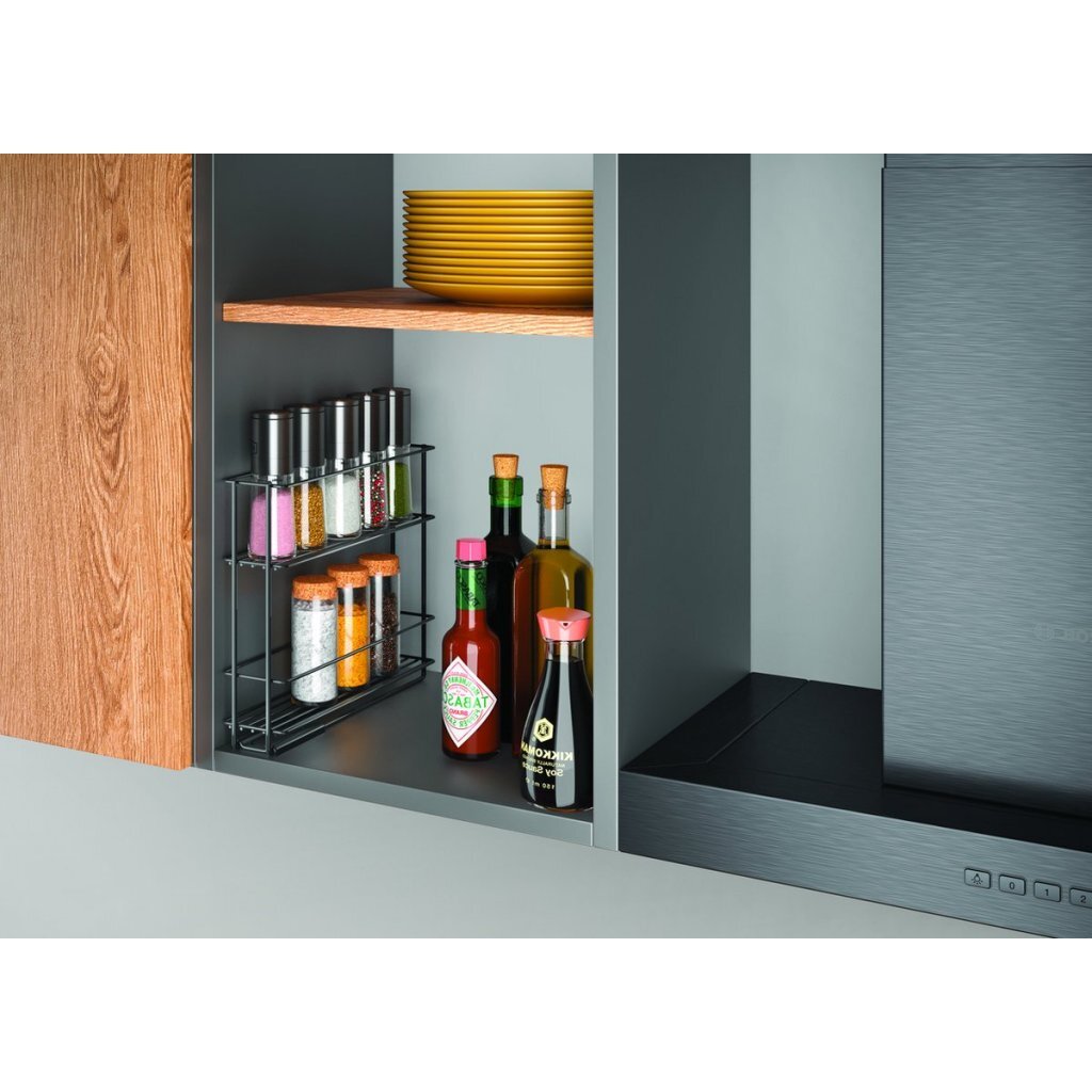 Metaltex uitschuifbaar kruidenrek zwart