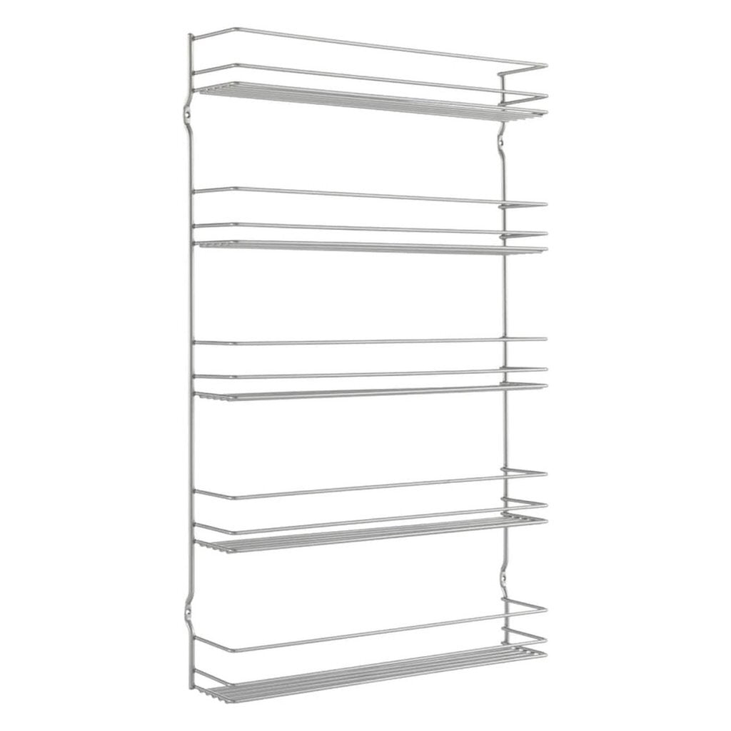 Metaltex ruimtebesparende slimme keuken pepito kruidenrek 5 etages 36x8x58 cm zilver