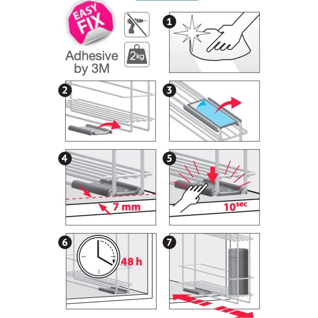 Metaltex ruimtebesparende slimme keuken uitschuifbaar kruidenrek 6x28x22 cm zilver