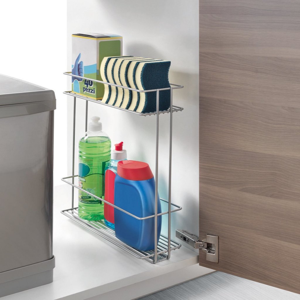 Metaltex Metaltex Space Saver Keuken Uitschuifbaar Gootsteenkastrekje 11x38x34 cm Zilver