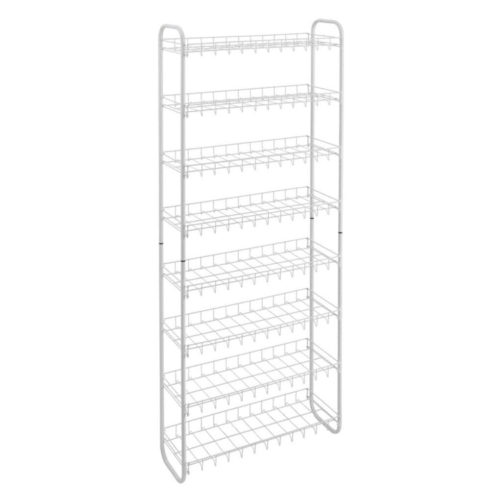 Metaltex schoen schoenenrek 8 etages 64x23x165 cm wit