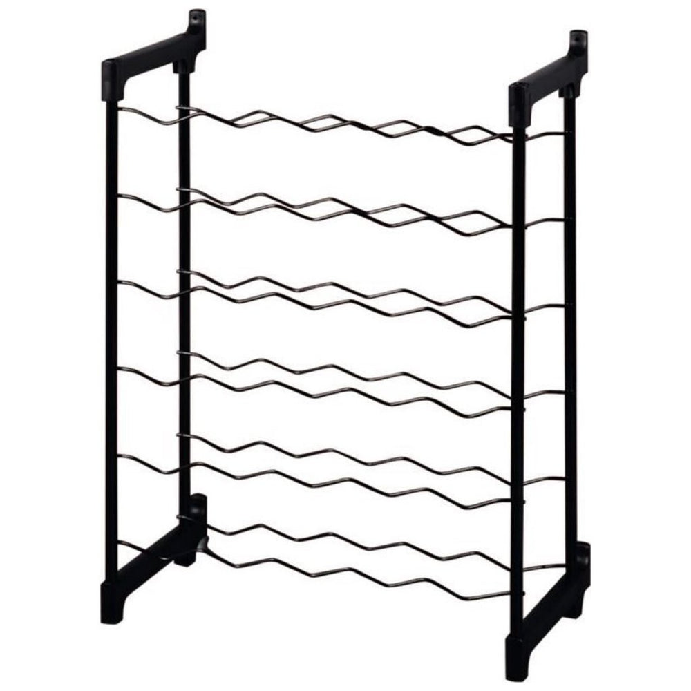 Tomado-metaltex chianti wijnrek voor 30 flessen 68x50x26 cm zwart