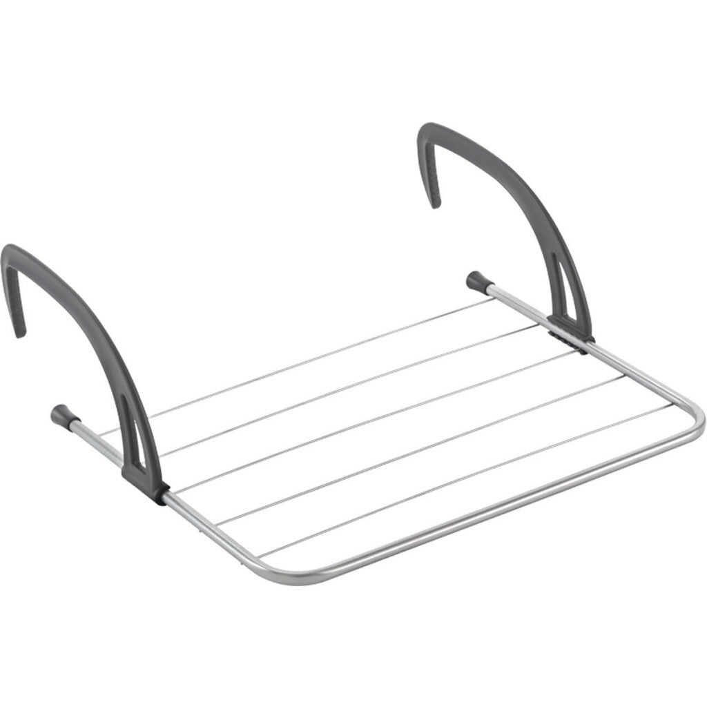 Metaltex favonio radiator-balkon droogrek 3 m drooglijn zilver zwart