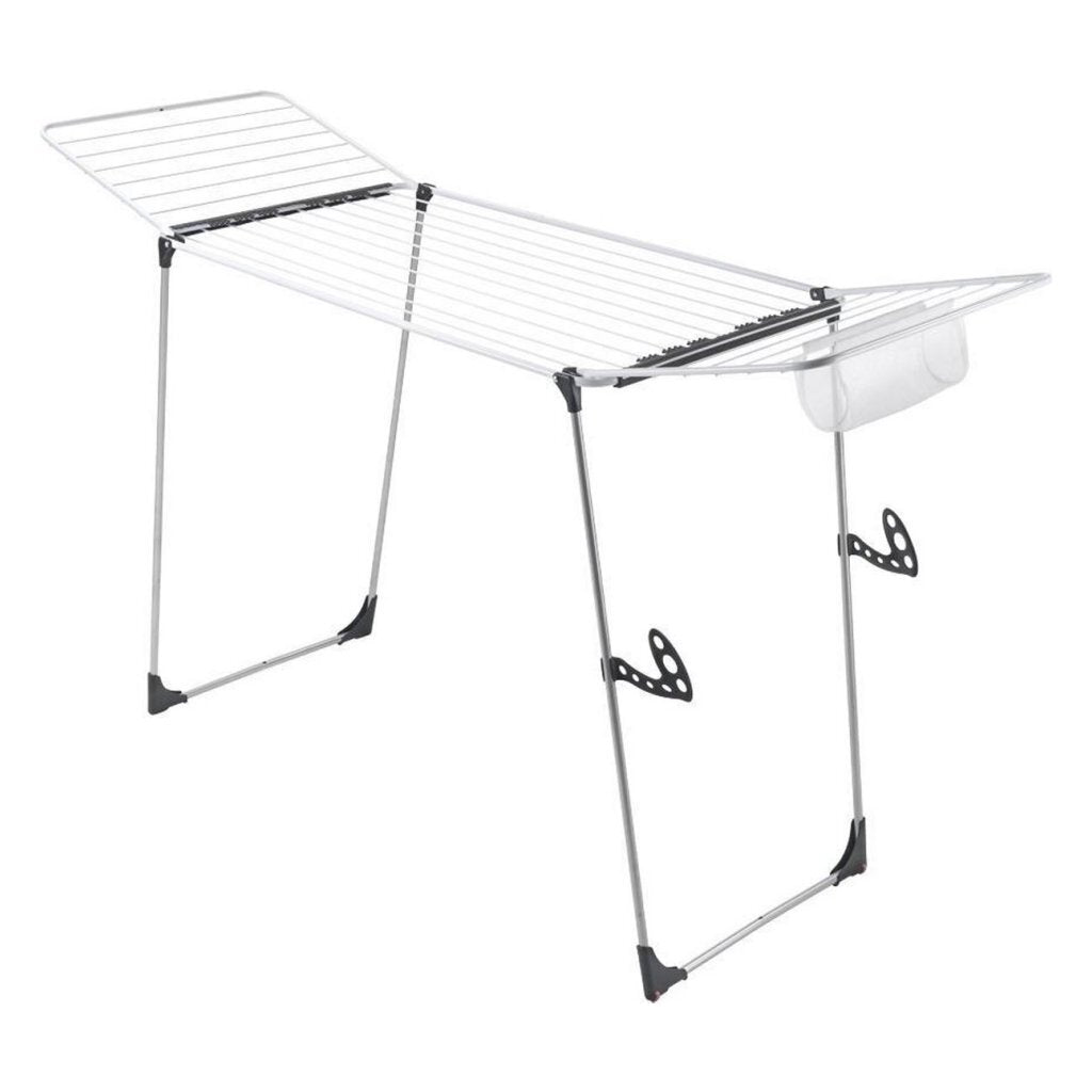 Metaltex orkaan droogrek 197x65x115 cm 24 m drooglengte zilver zwart