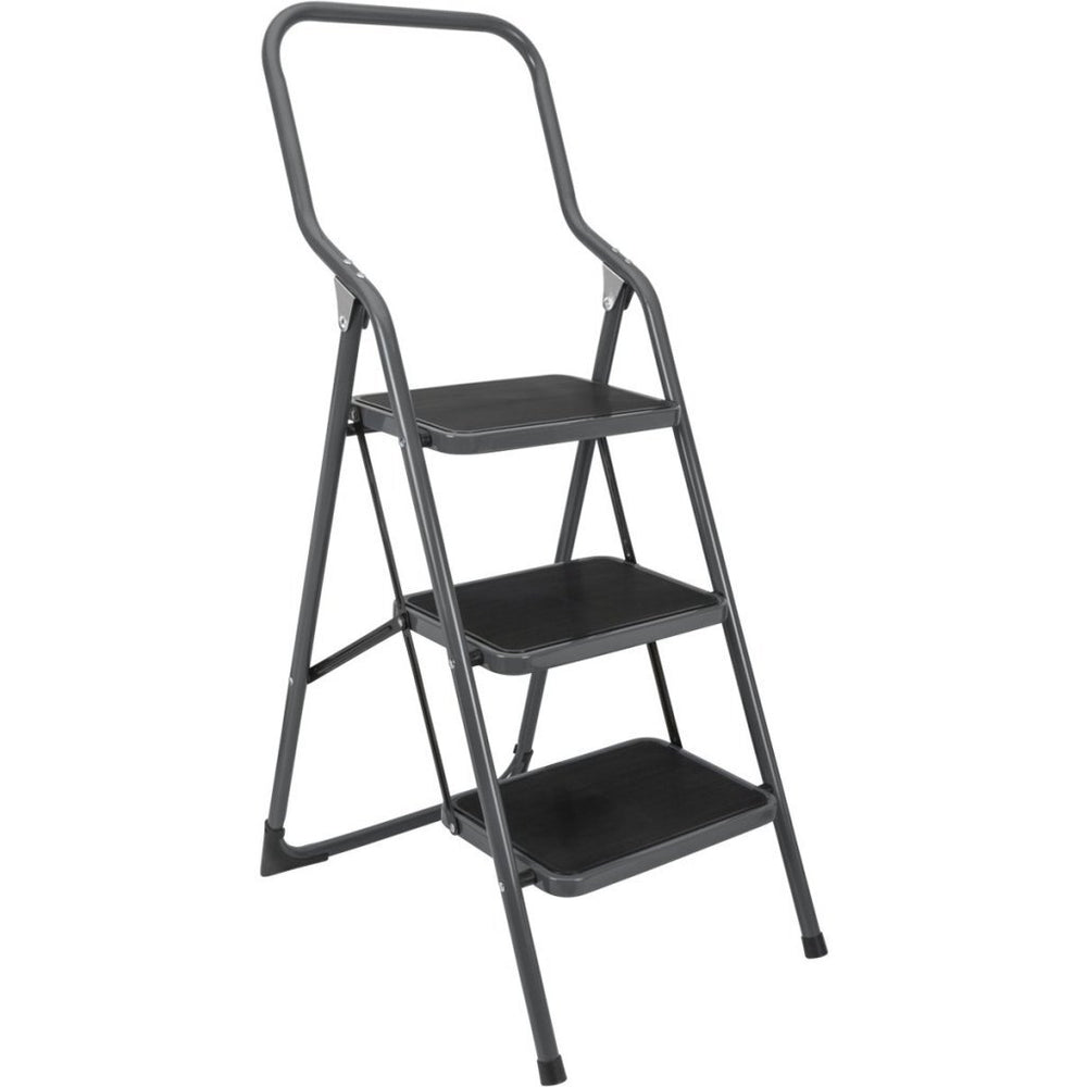 Metaltex huishoudtrap kappa 3 46x62x136 cm RVS grijs zwart