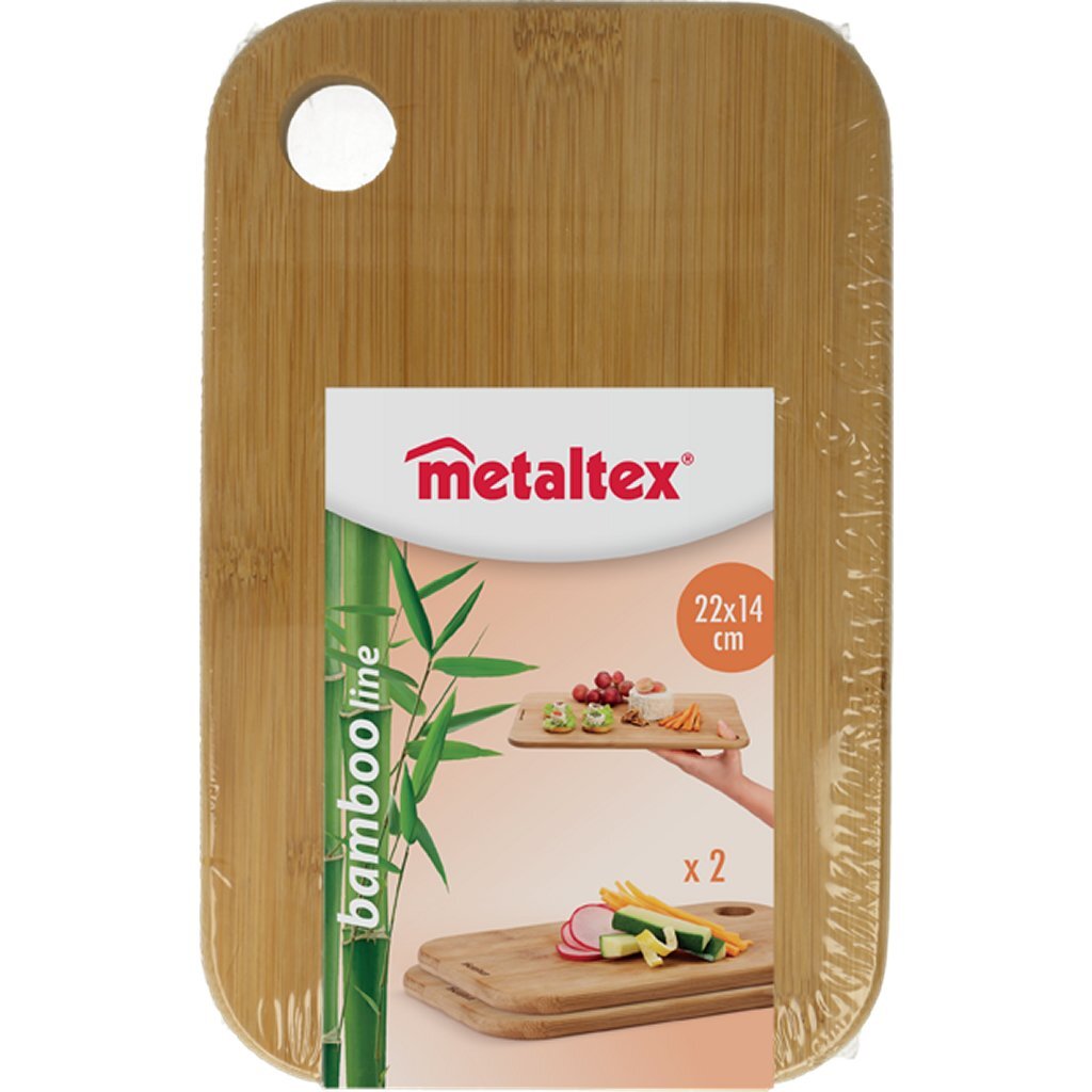 Metaltex Metaltex Bamboeplanken 22x14x1 cm 2 Stuks