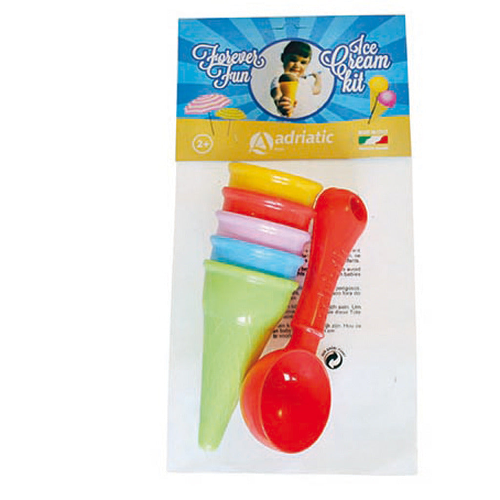 Basis Adriatische zandvormen ijscohoorntjes 6-delig