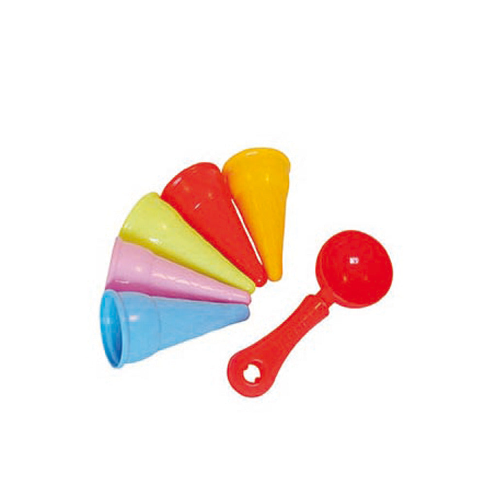 Basis Adriatische zandvormen ijscohoorntjes 6-delig