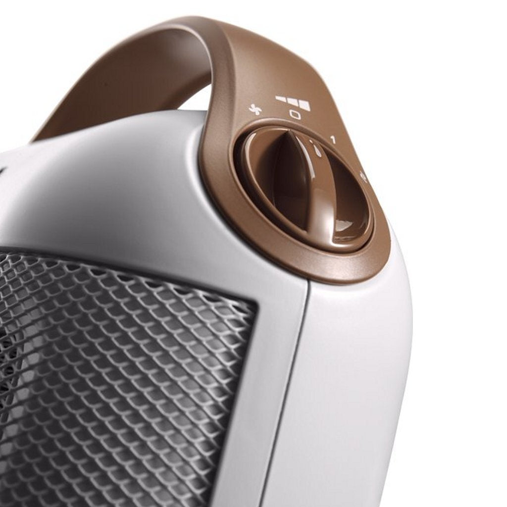 Delonghi hfx30c18.iw keramische kachel wit bruin