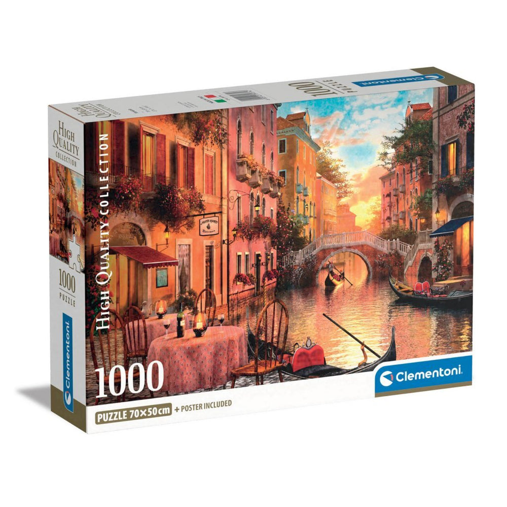 Clementoni hoogwaardige collectie puzzel + poster veneti euml; 1000 stukjes