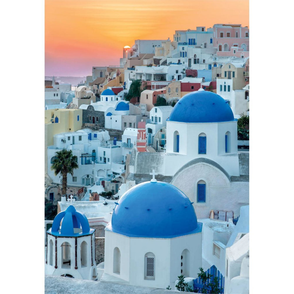 Clementoni hoogwaardige collectie puzzel + poster santorini 1000 stukjes